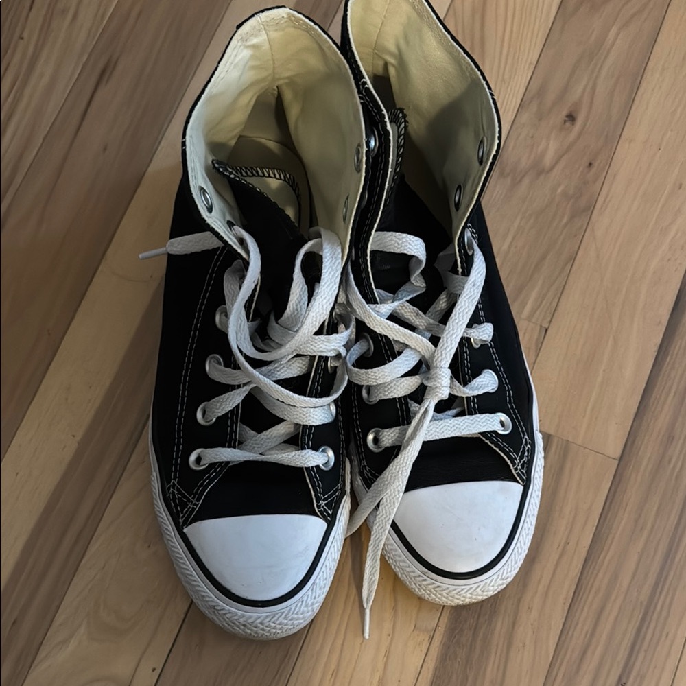 Converse Black and White High-Top Sneakers